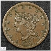 Copper Braided Lock Half Cent