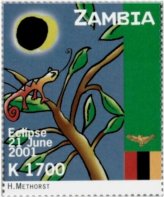 Zambian Eclipse Kameleon Stamp