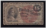 Blue Fiber 15c Fractional Currency Note