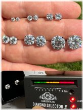 Moissanite Silver Stud Earrings