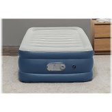 PlushRest Dual Pump Flocked Top Twin Air Mattress