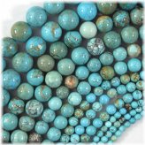 Matrix Blue Turquoise Round Beads