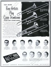 Vintage Print Ad Featuring Rare 1955 NY Phil Trombone