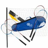 Backyard Badminton Kit: 4 Rackets, Net, and Case for Outdoor Recreation