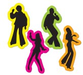Retro Disco Silhouettes Wall Art