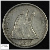 1875 S Silver Twenty Cent Piece - Cleaned
