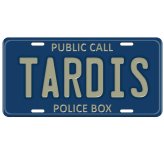 Time and Space License Plate