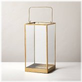 Square Lantern Brass
