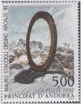 French Andorra Sculpture Stamp #421