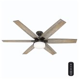 Nobel Bronze Ceiling Fan with Light and Remote Control by Hunter