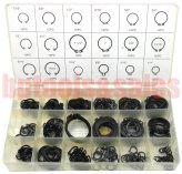 RingMaster Assortment - 225 pieces of Snap Retaining Rings in 18 Sizes (Internal and External)