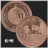 Apollo 11 Commemorative Copper Round