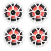 WaveSync Marine Audio Speakers with LED Lighting and Dual Grille Options