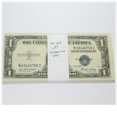 Silver Certificates Collection - 1957 B FR 1614 x37 Consecutive UNC $1 Dollar Notes