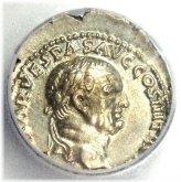 Vespasian Silver Drachm from Ephesus, 71 AD - ICG AU50