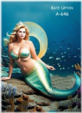 Fantasy Mermaid Pin-Up Art Card