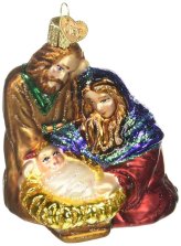 Divine Nativity Glass Ornament