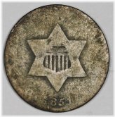 Silver Threepence 1851 - Circulated, Uncleaned