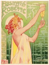 Art Nouveau Absinthe Poster Print - 1890s Robette & Livemont Design (18x24)