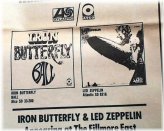 Led Zeppelin First North American Tour Fillmore East Concert 1969 Advertisement