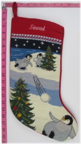 Winter Wonderland Needlepoint Stocking by LANDS END