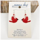 Cardinal Flight Earrings