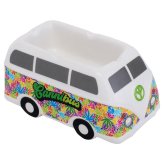 Groovy Wheels Ceramic Ashtray - 5.5"x3