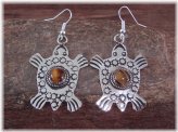 Southwestern Turtle Dangle Earrings