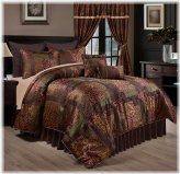 Amelia Floral Jacquard Patchwork Comforter Set