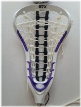 Purple and White Strung Lacrosse Head by STX Women's AtTaK