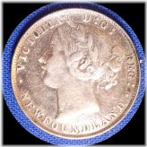 Newfoundland 1894 20 Cents Silver Coin #0369