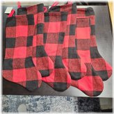 Festive Plaid Stocking Set