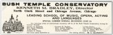 Vintage Print Ad for Bush Temple Conservatory Music School