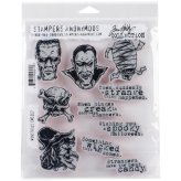 Spooky Creatures Rubber Cling Stamp Set
