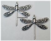 Dragonfly Duo with Antiqued Sterling Silver Finish