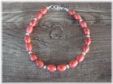 Coral Stone Handcrafted Bracelet by Doreen Jake