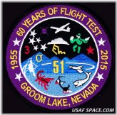 Flight Test Commemorative Patch for Groom Lake, Nevada - 60 Years of USAF History