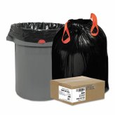 Blackout Bags - Heavy-Duty Drawstring Trash Bags, 30 Gallon, 1.2mil, 200