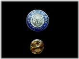 Retired Air Force Insignia Pin with Blue and Gold Inlay