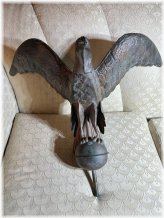 Copper Eagle Weathervane with Patina - 23.0 Inches Wingspan