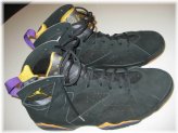 Kobe Bryant's Game-Worn Air Jordan 7 Shoes from 2002-03 Season with BAS LOA