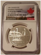 Frontenac Maple Leaf Silver Dollar