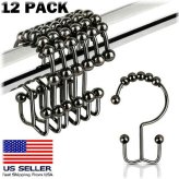 Double Glide Roller Rings - Set of 12 Stainless Steel Hooks