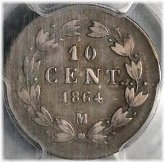 Imperio Maximilian Silver Coin - 10 Centavos (1864)