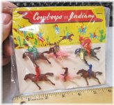 Horseback Heroes: Set of 1960s Cowboys and Native Americans Plastic Toys