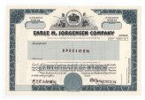 Earle M. Jorgensen Company Specimen Certificate