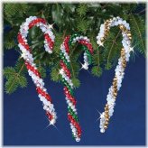 Festive Crystal Candy Cane Ornament Kit