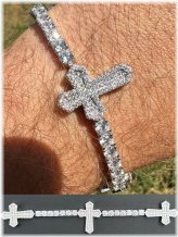Crossed Elegance Silver Bracelet