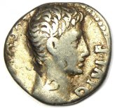 Silver Denarius of Octavian Augustus