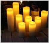Glowing Flameless Pillar Candle Set